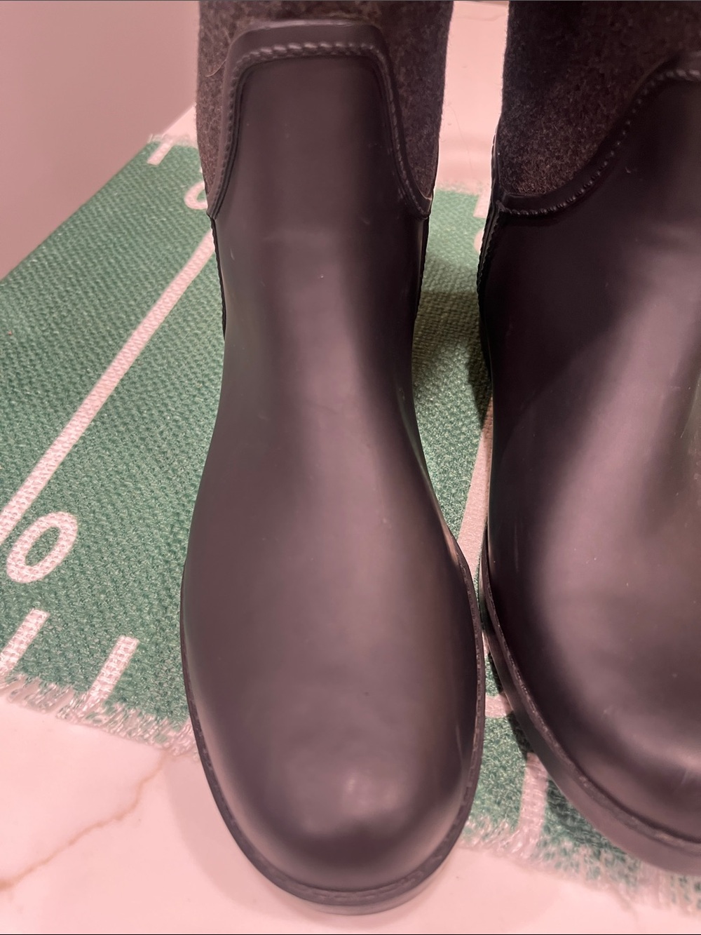 Coach Women's Black and Gray Tall Lace-up Rain Boots- rare find! - Picture 13 of 13